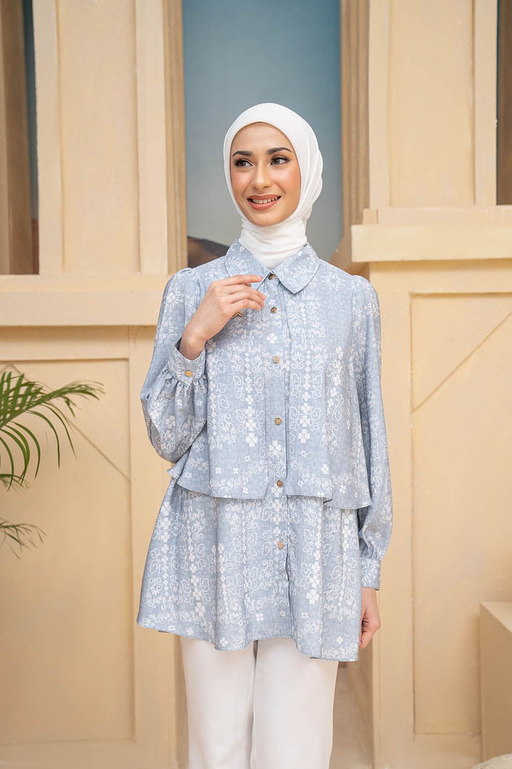 Malqaf Shirt Blue Shiver