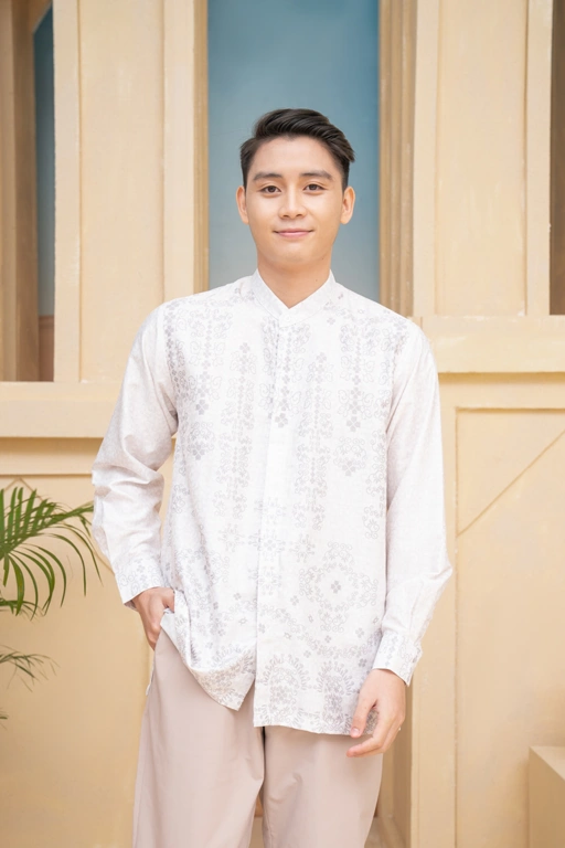 Image of Klamby - Malqaf Long Shirt Men Snowy Pearl