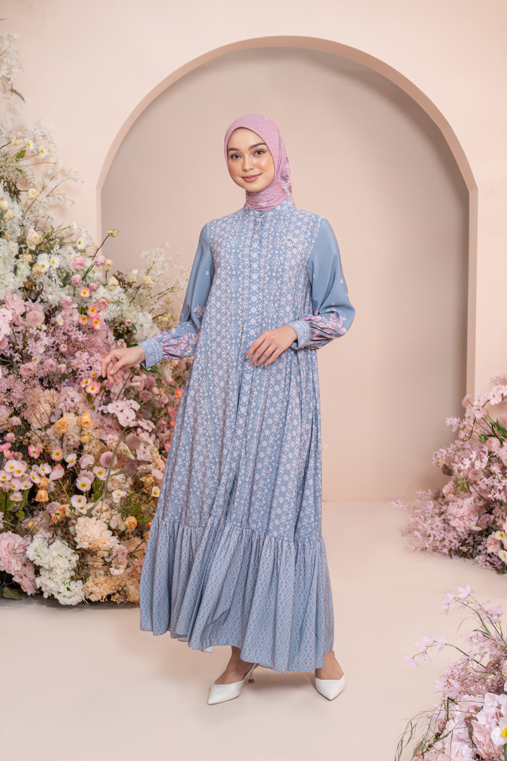 Rissa Dress Sky Blossom