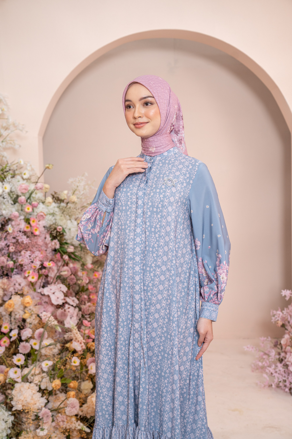 Rissa Dress Sky Blossom