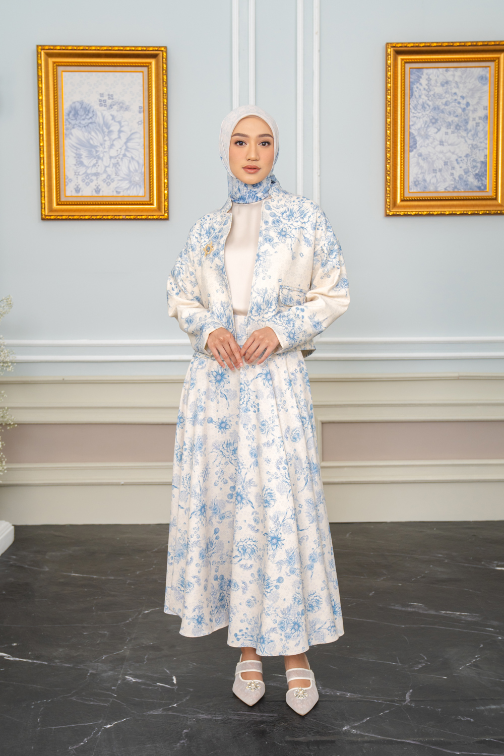Kananta Blazer & Skirt Set Celestial Pearl