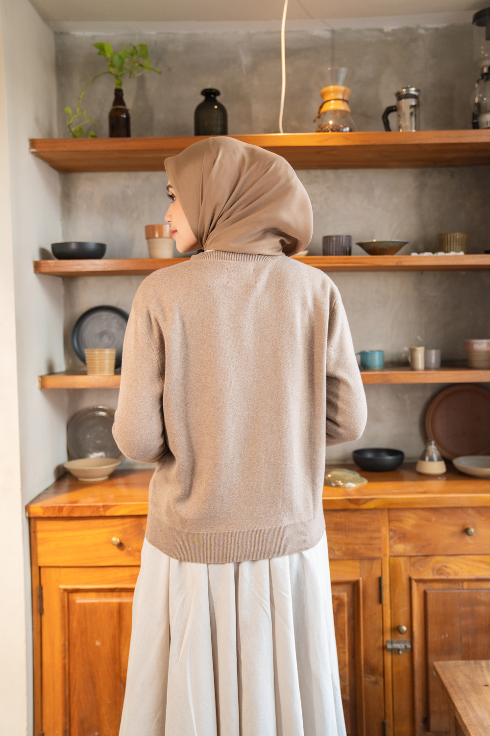 Elena Knit Cardigan Woodsmoke