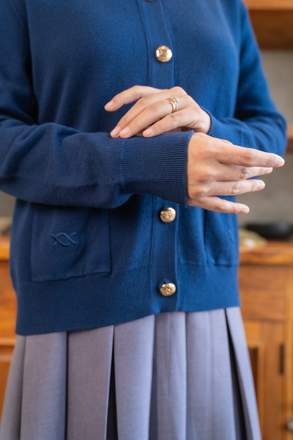Elena Knit Cardigan Mazarine Blue