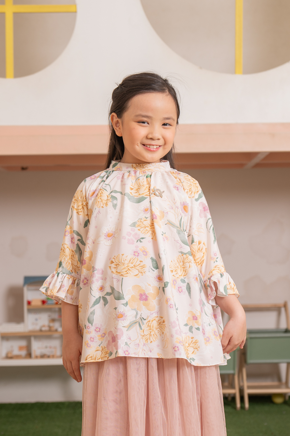 Zinnia Blouse Kids Ivory