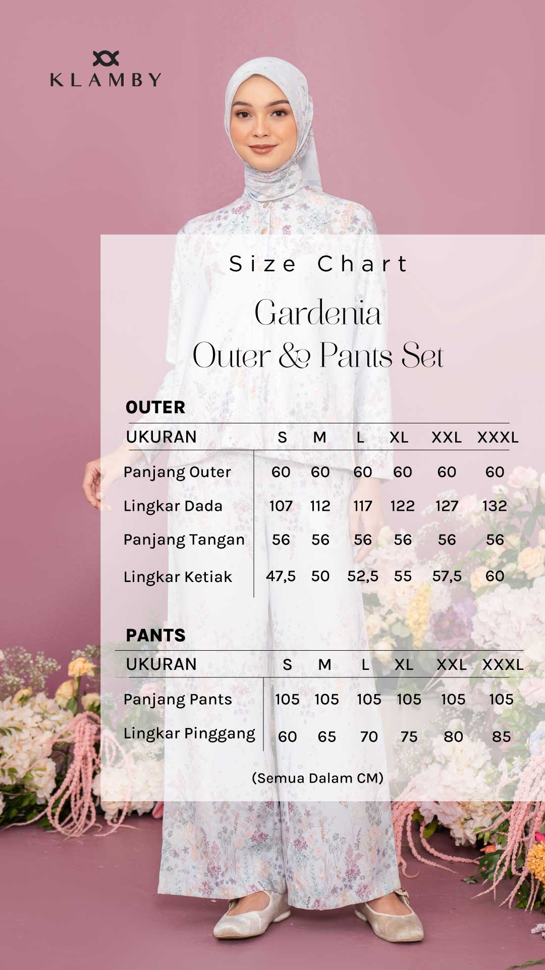 Gardenia Outer & Pants Set Ashy Blue