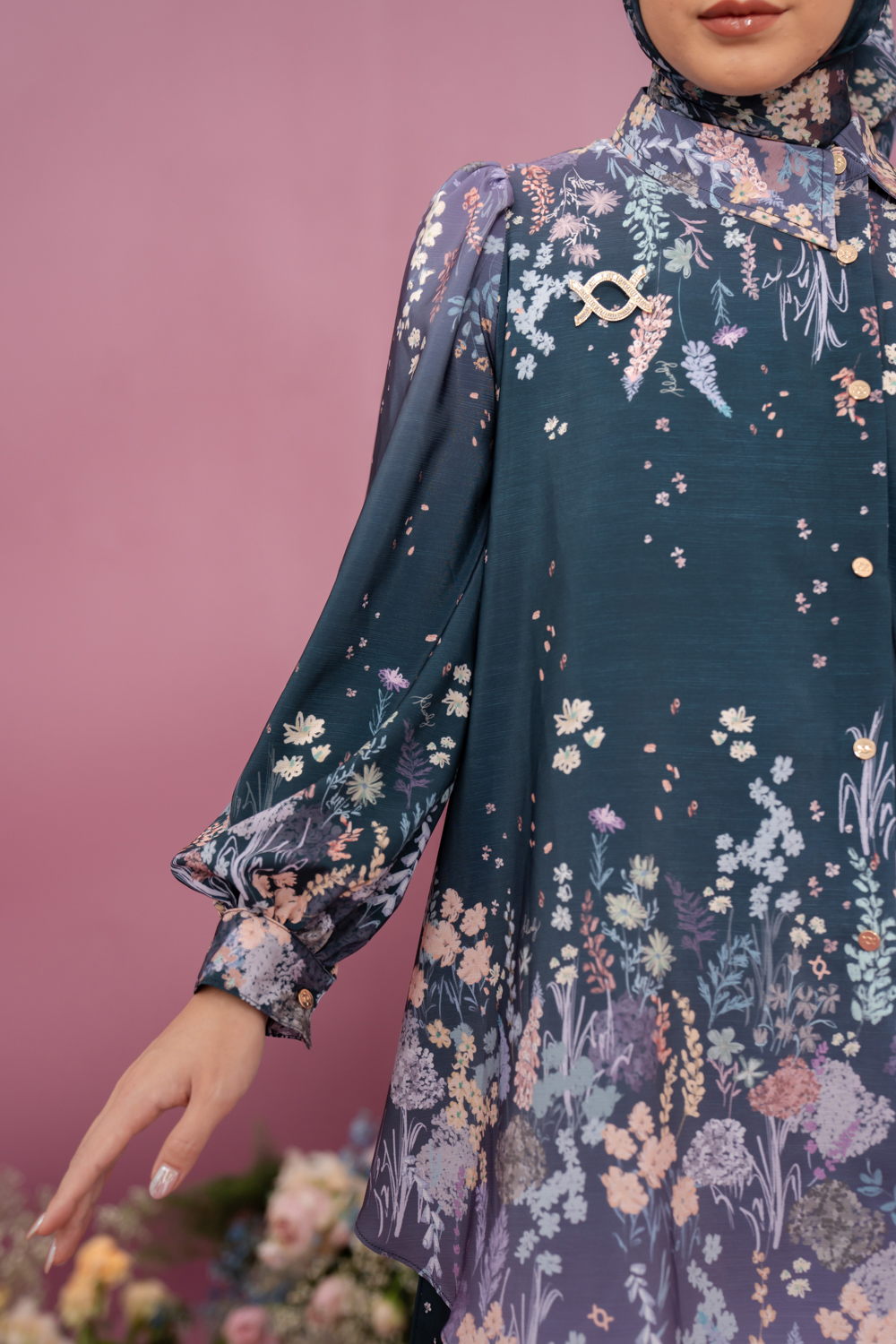 Gardenia Shirt Dark Berry