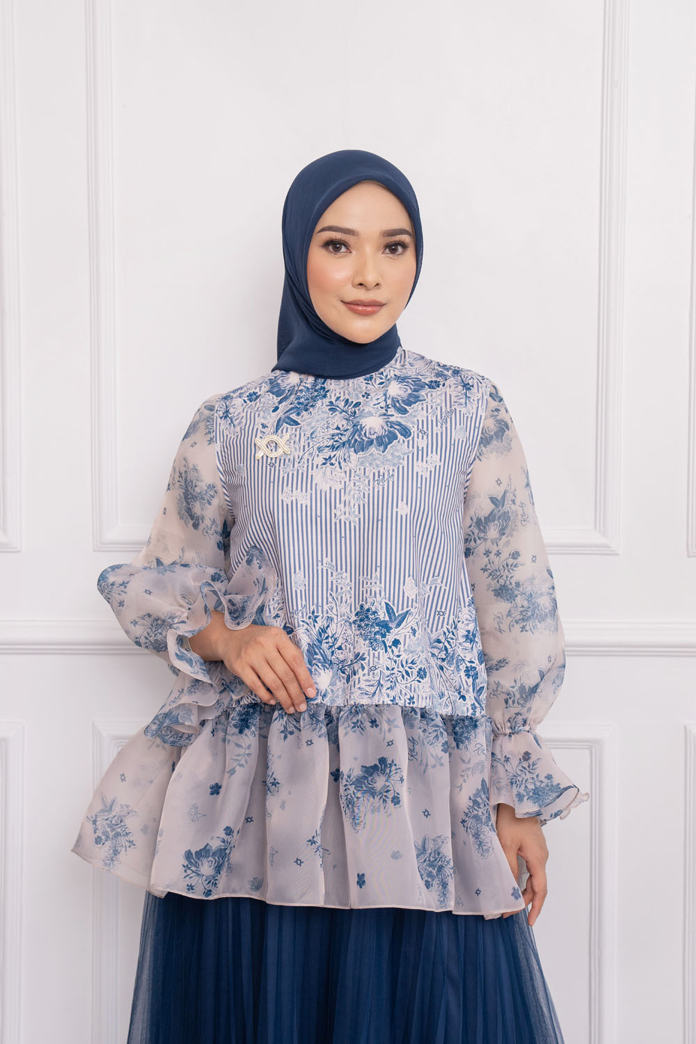 Norela Blouse Azure Mist