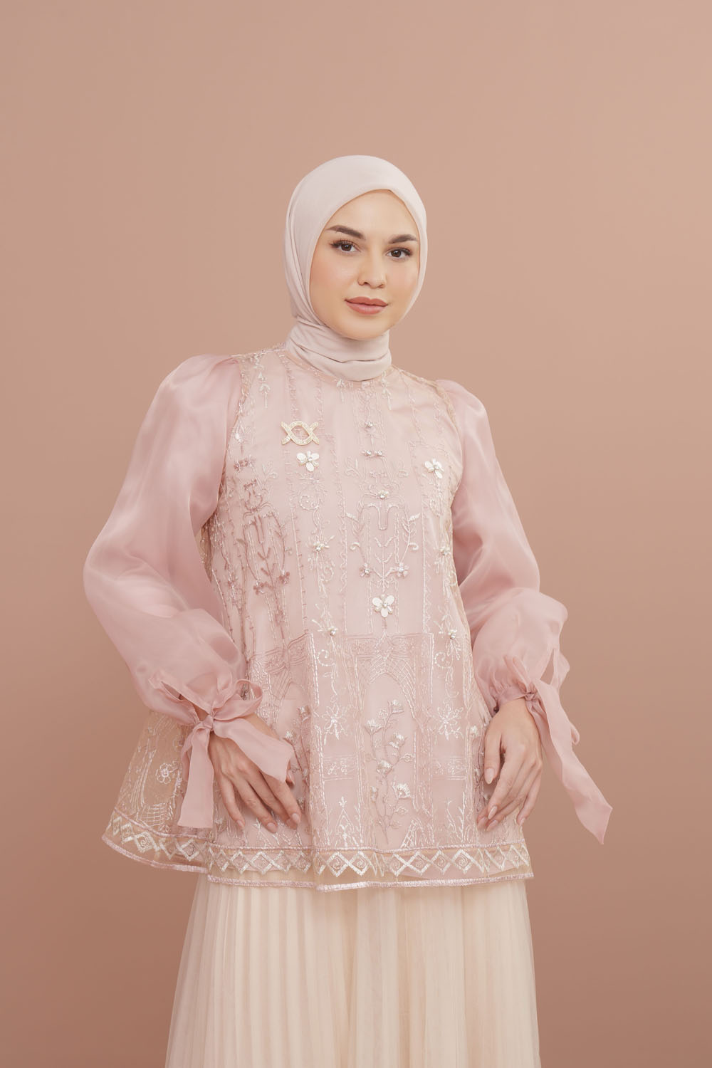 Lea Blouse Set Rose Petal