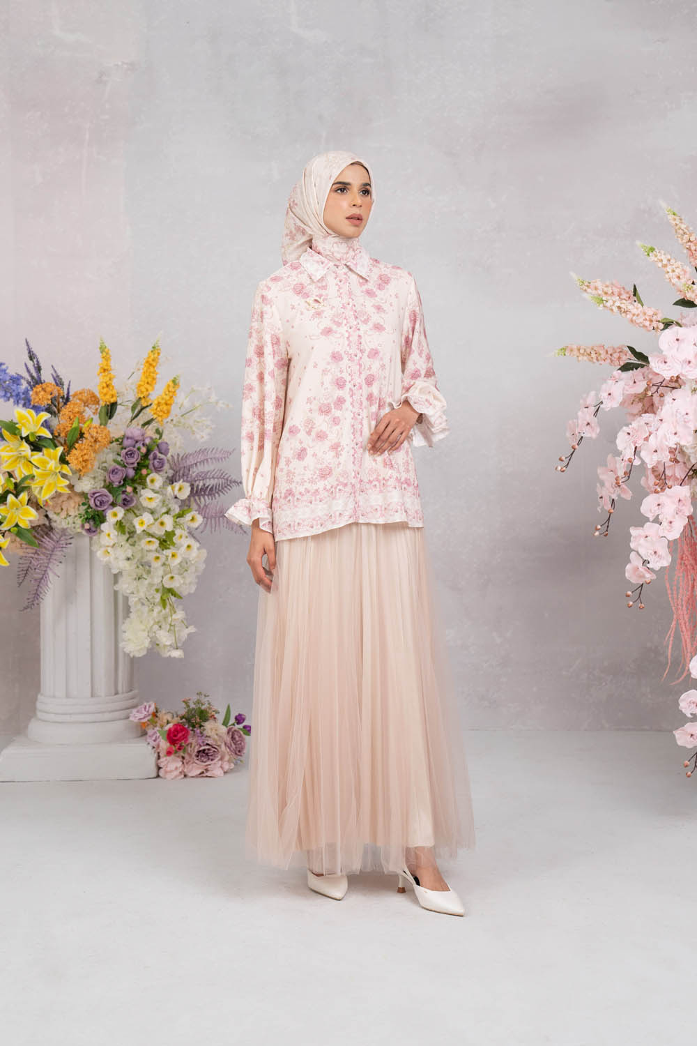 Marjorie Shirt Creamy Rose
