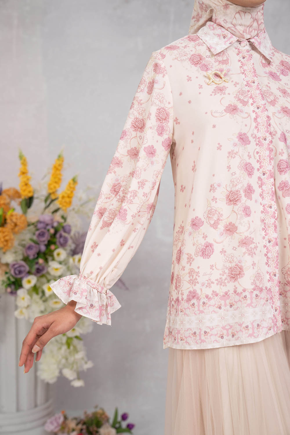 Marjorie Shirt Creamy Rose