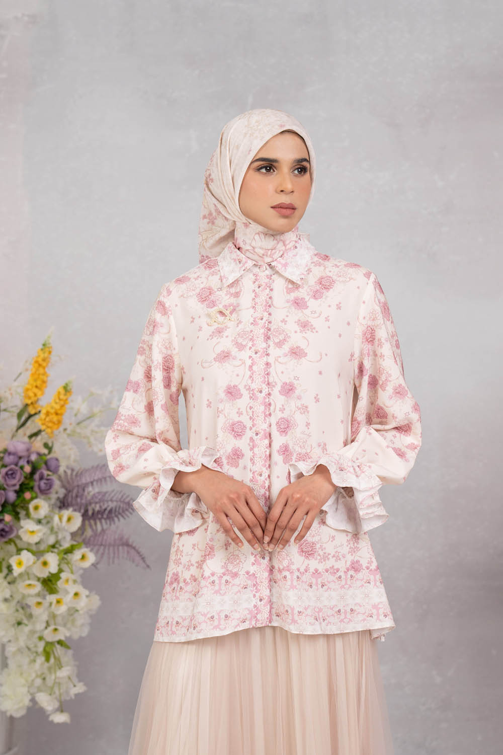 Marjorie Shirt Creamy Rose