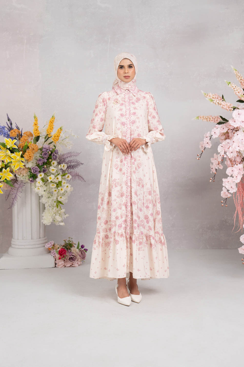 Marjorie Dress Creamy Rose