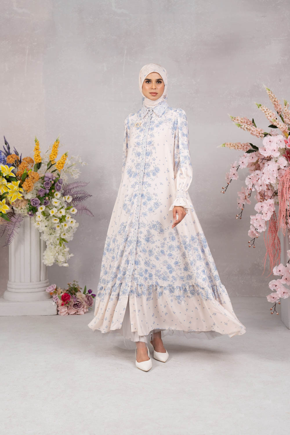 Marjorie Dress Sky Mist