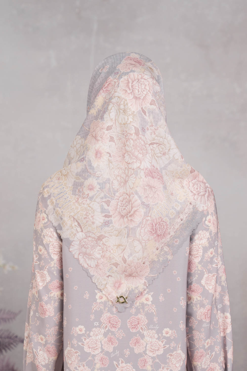 Marjorie Shirt & Scarf Set Heather Blush