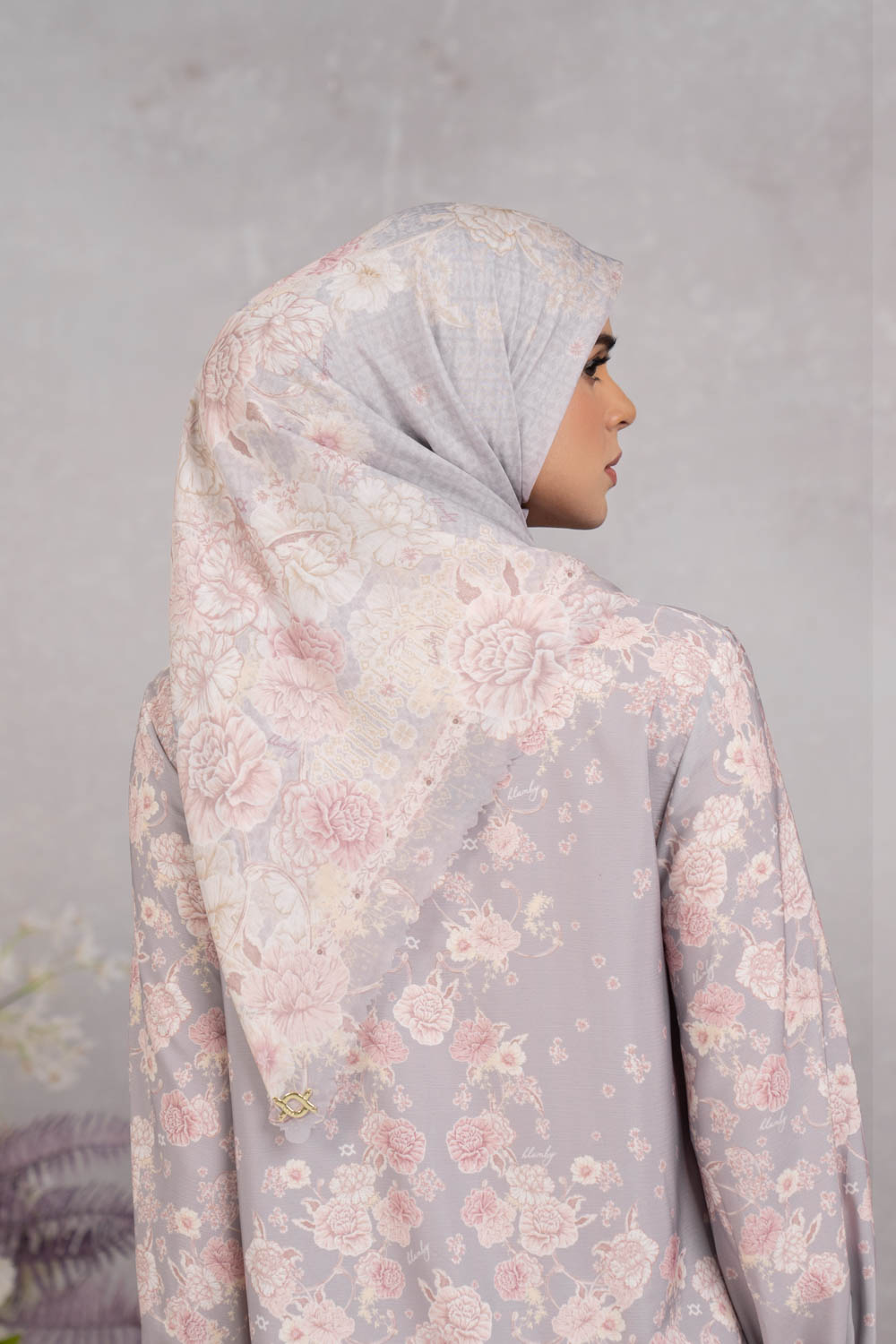 Marjorie Shirt & Scarf Set Heather Blush