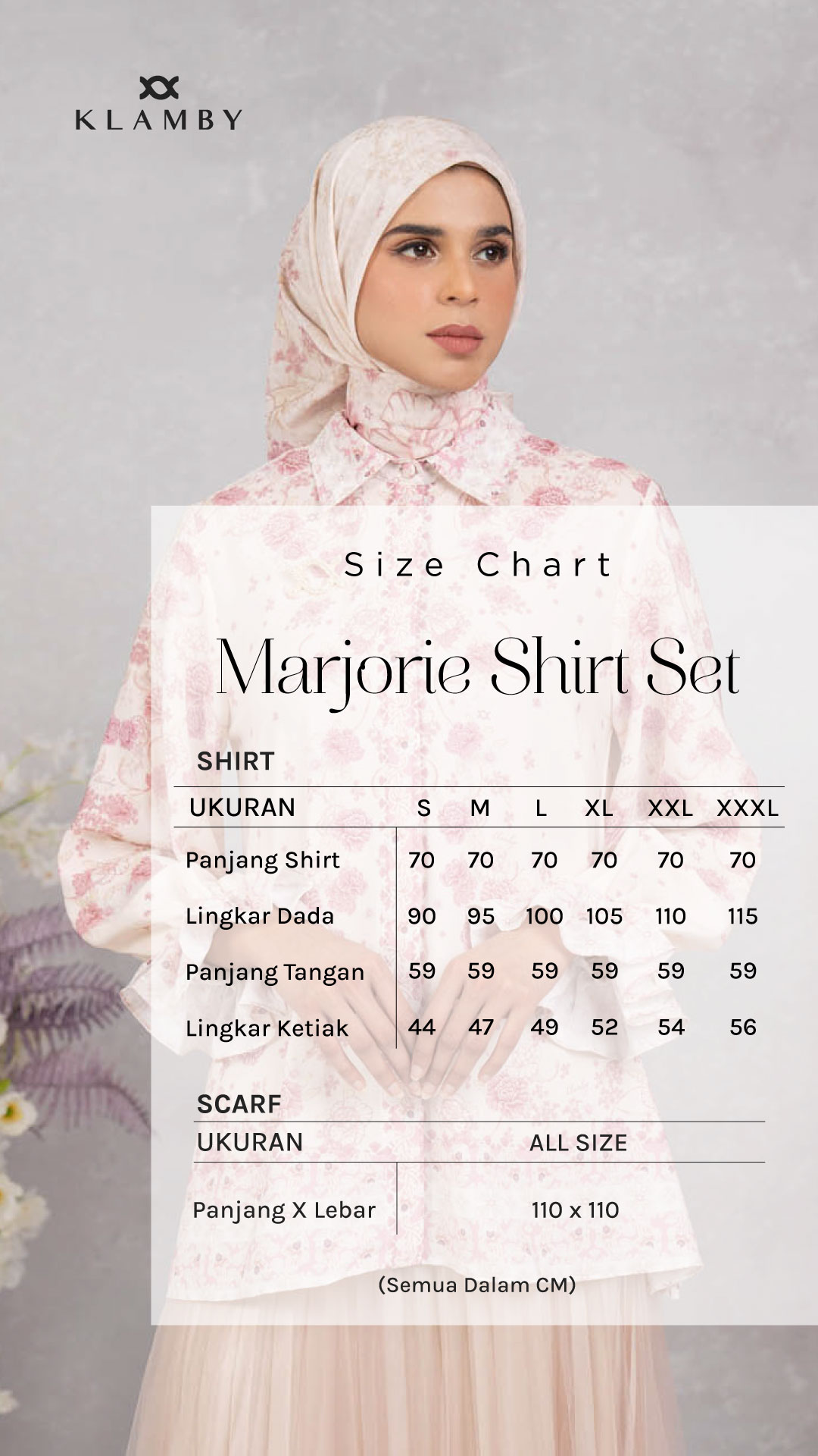 Marjorie Shirt & Scarf Set Heather Blush