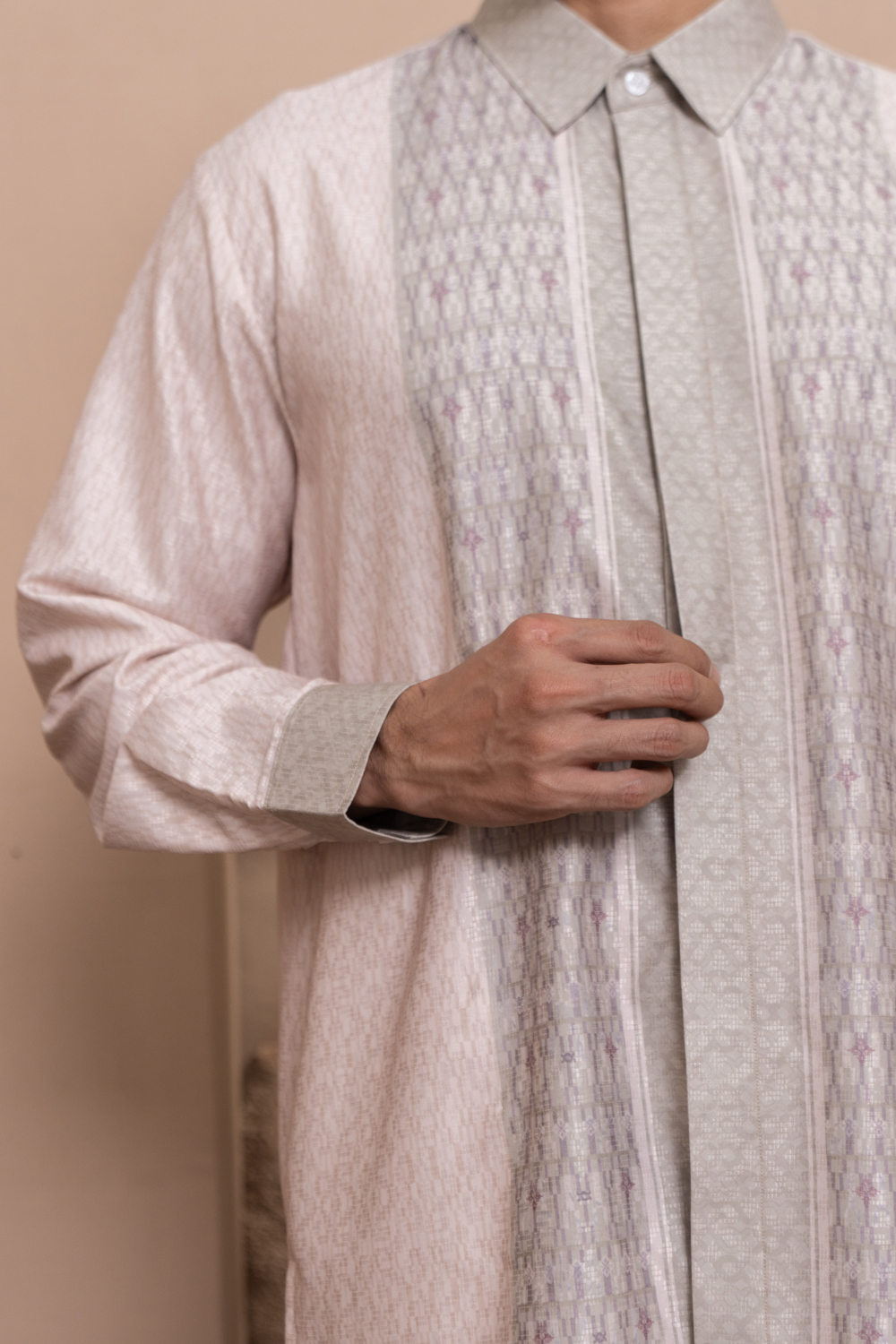Bentalaya Long Shirt Men Clary Sage