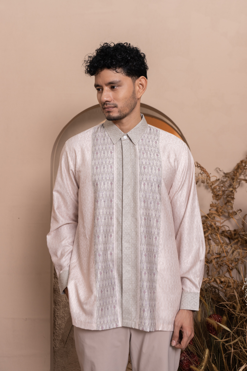 Bentalaya Long Shirt Men Clary Sage