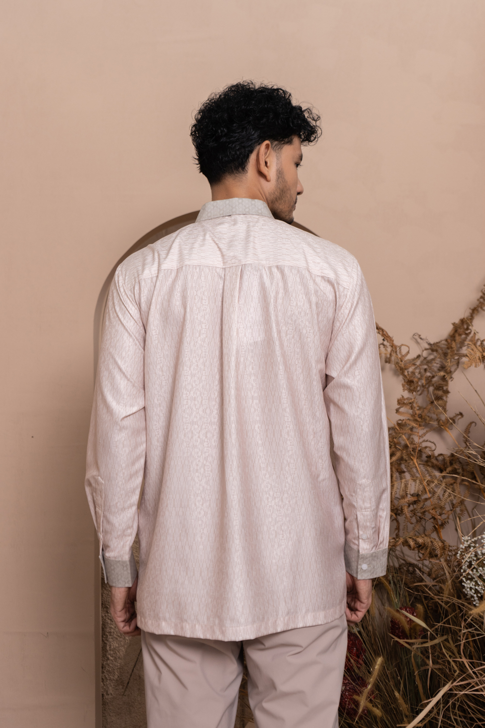 Bentalaya Long Shirt Men Clary Sage