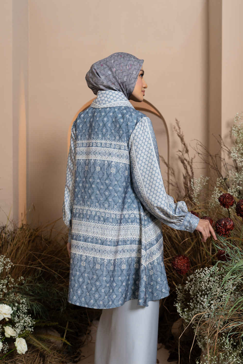 Mariri Outer Tunic Indigo Charcoal