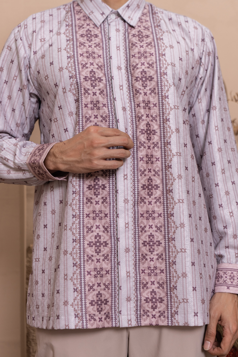 Kalola Long Shirt Men Peach Whip