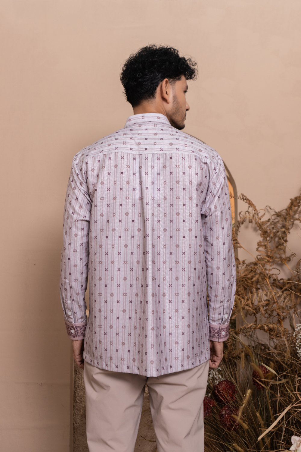 Kalola Long Shirt Men Peach Whip