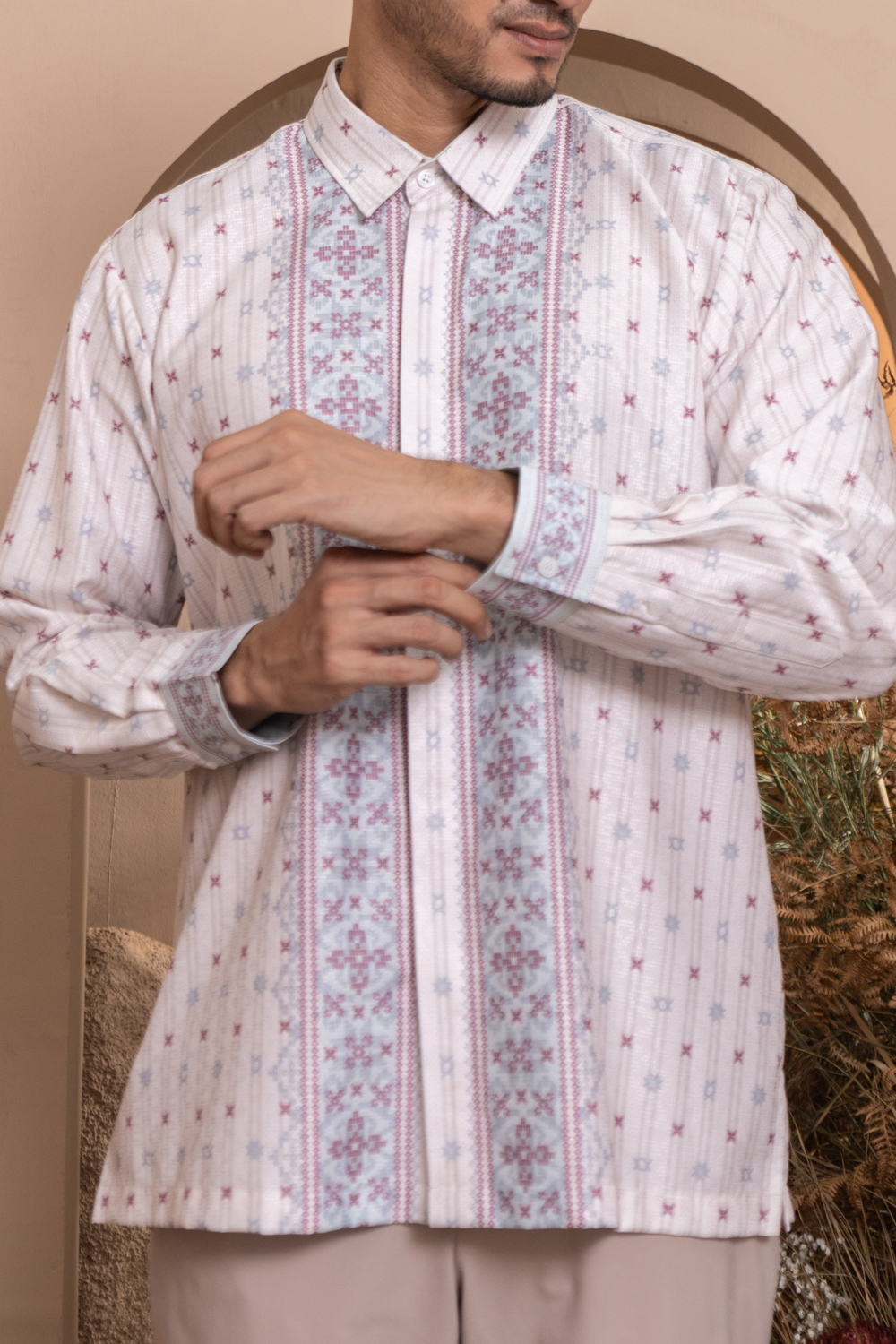 Kalola Long Shirt Men Aqua Hushed