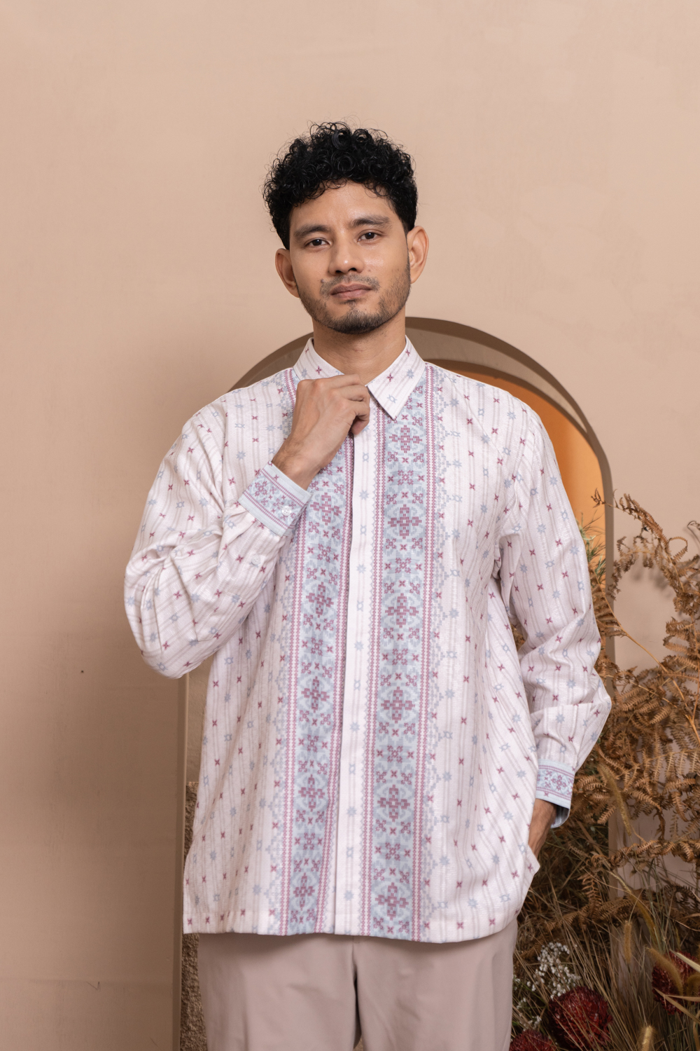 Kalola Long Shirt Men Aqua Hushed
