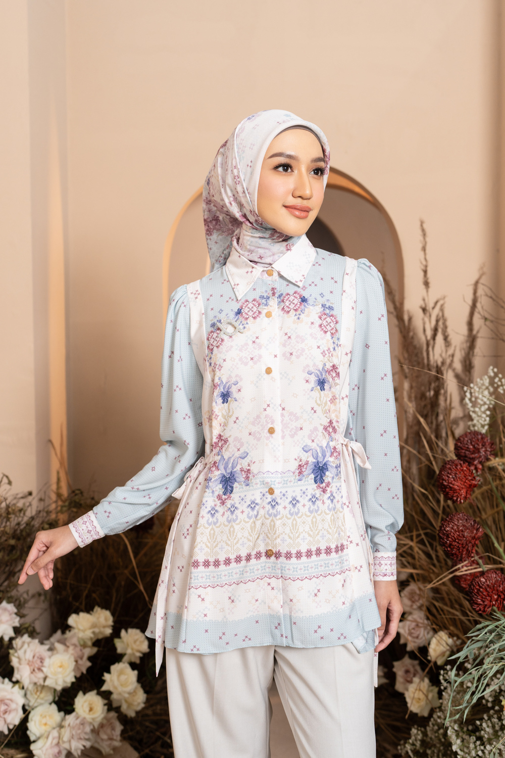 Kalola Shirt Aqua Hushed