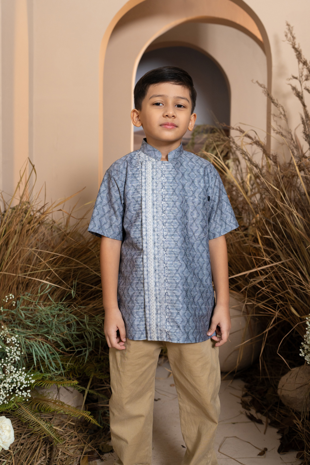 Mariri Shirt Boy Indigo Charcoal