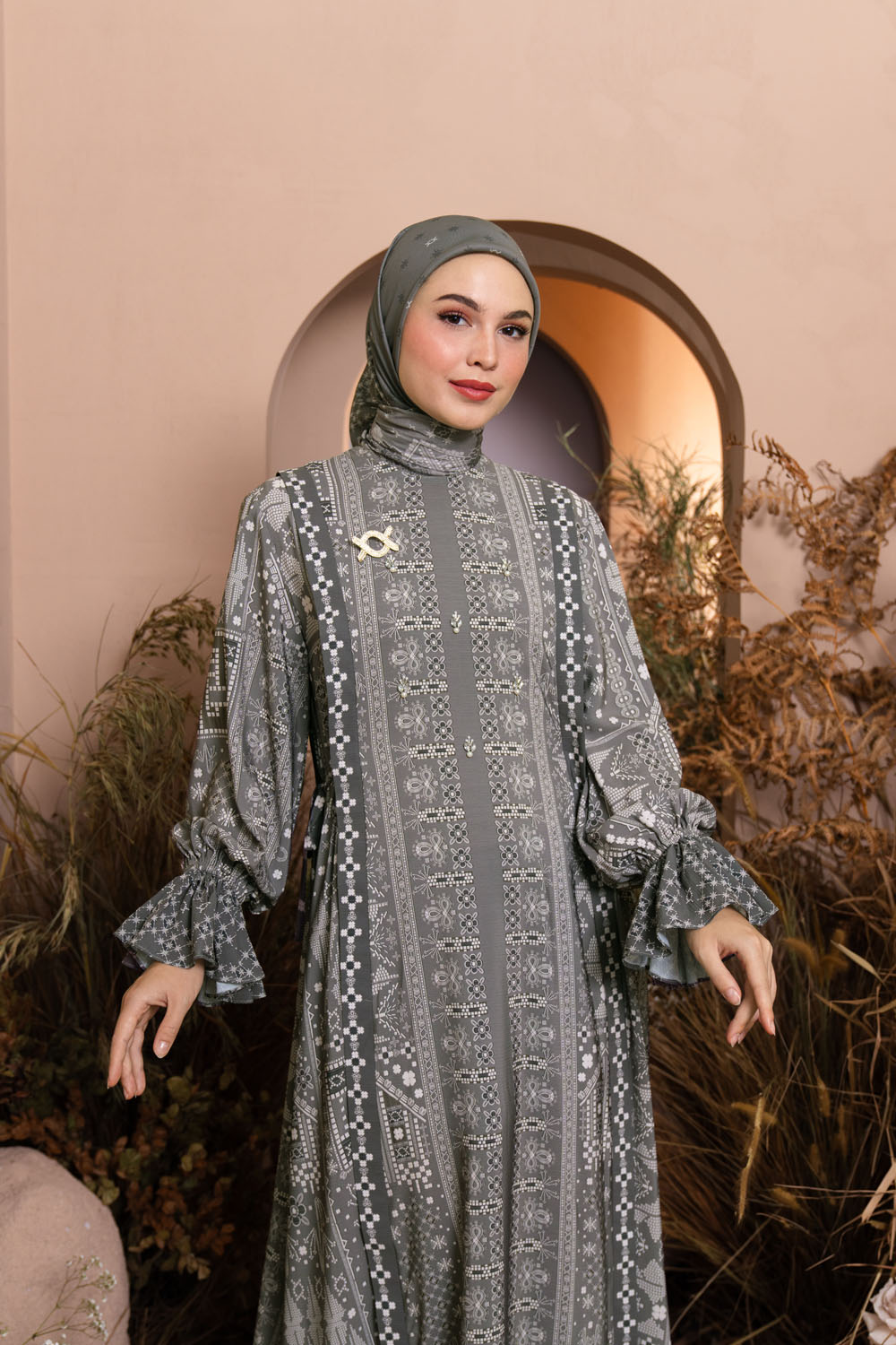 Senggala Dress Seagrass Twill