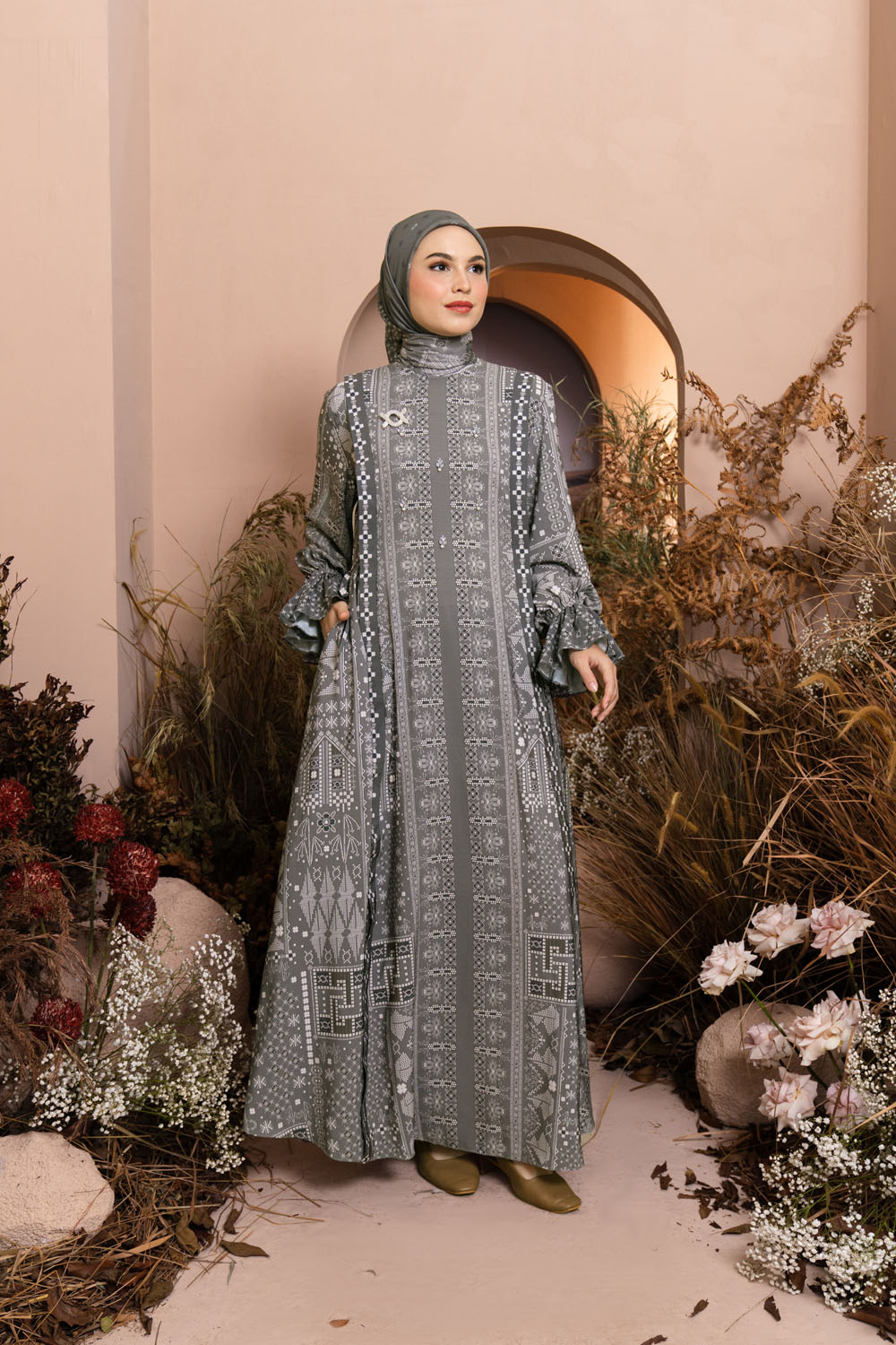 Senggala Dress Seagrass Twill