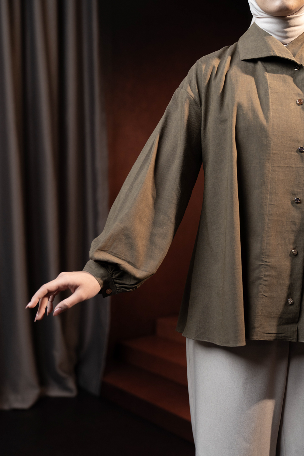 Aralia Shirt Forest Night