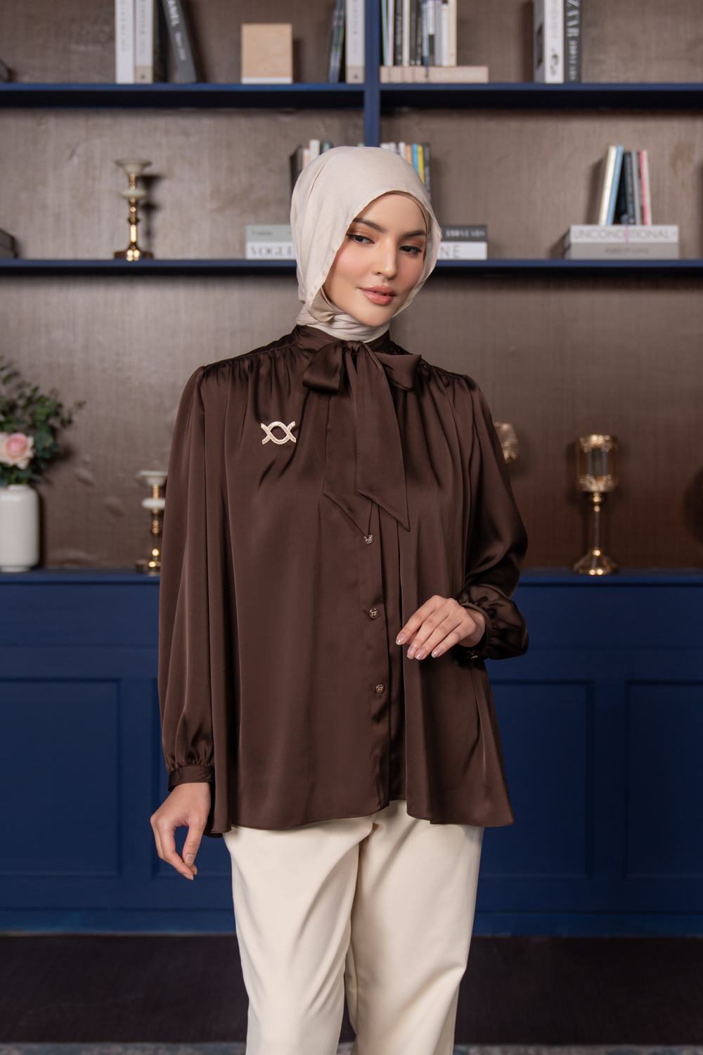 Claire Shirt Umber Wood