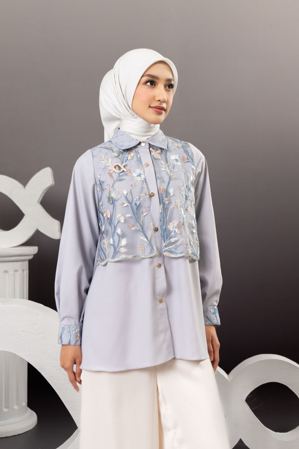 Novely Shirt Cloud Gray