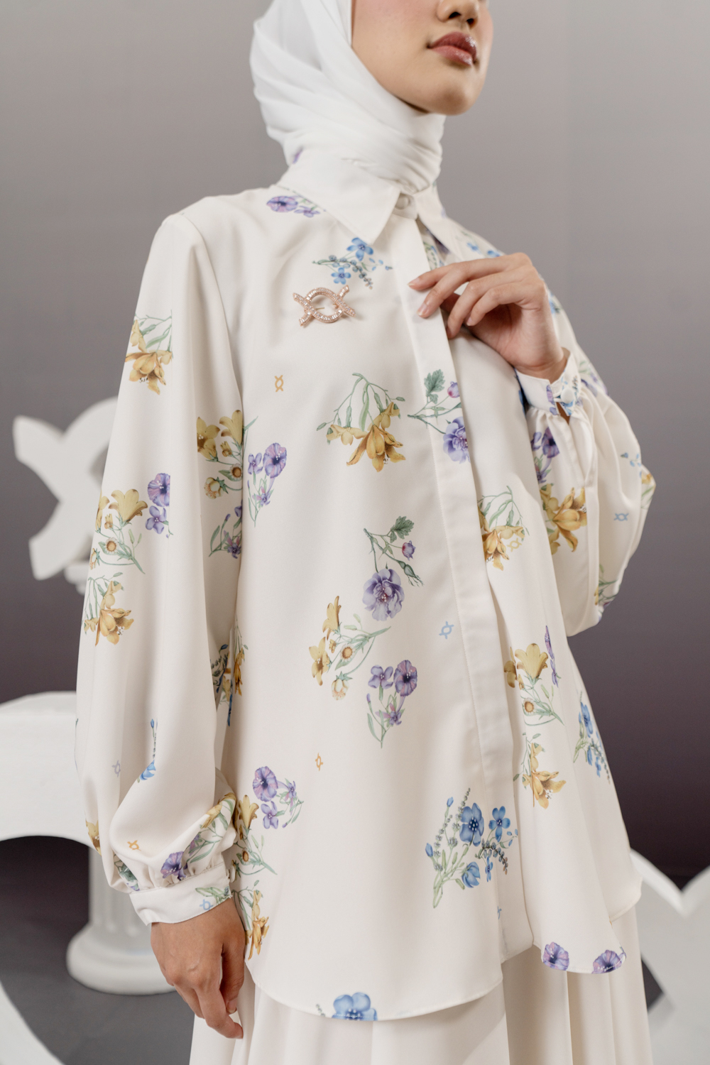 Jolie Shirt Dove Chalk