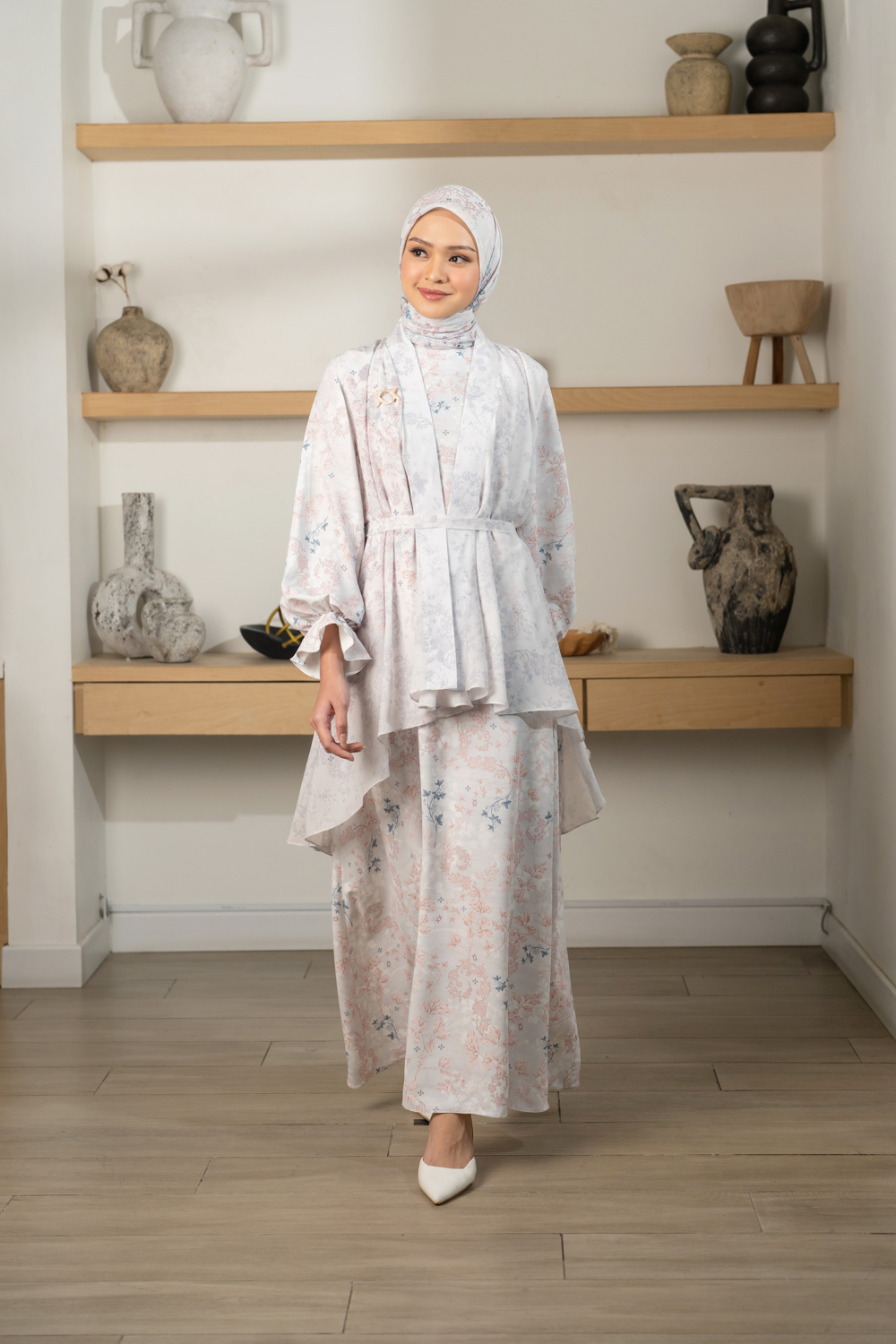 Siara Dress Set Silk Grey