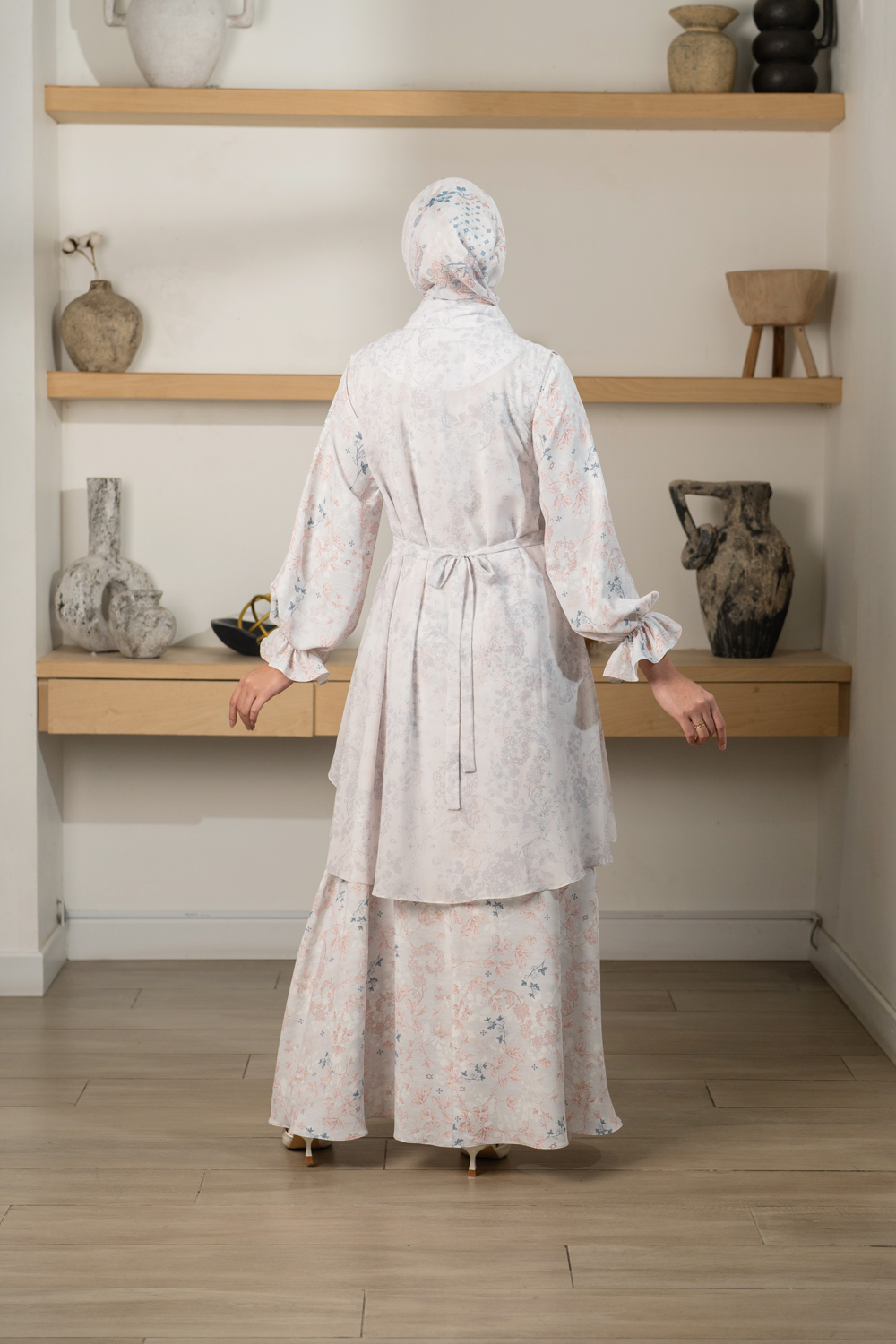 Siara Dress Set Silk Grey