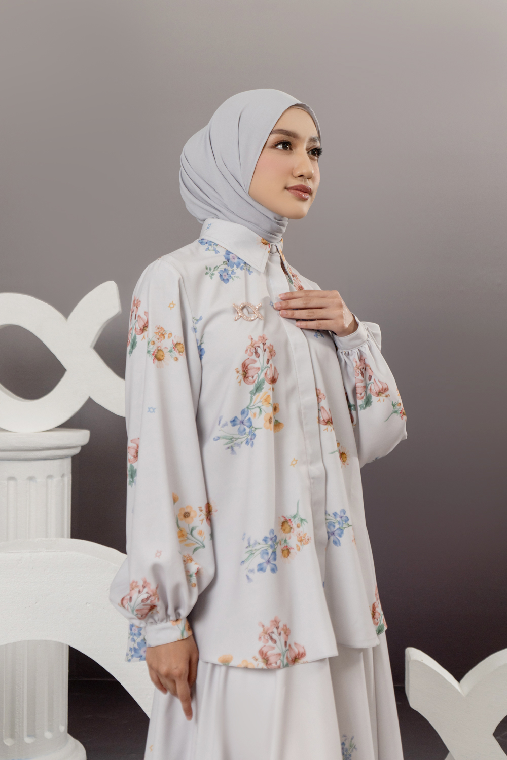Jolie Shirt Silver Mist