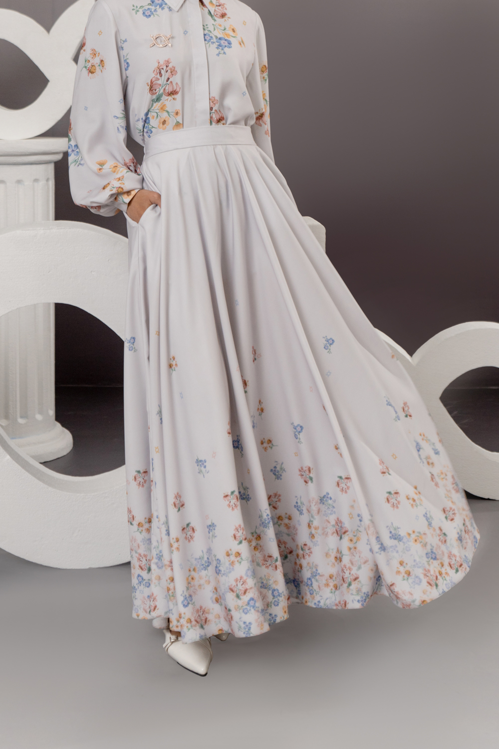 Jolie Skirt Silver Mist