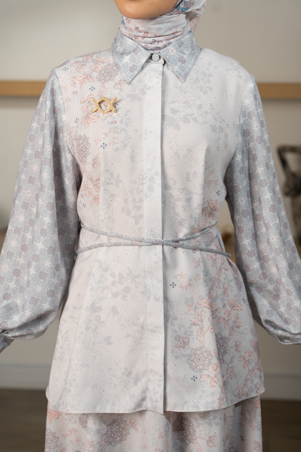 Siara Shirt Silk Grey