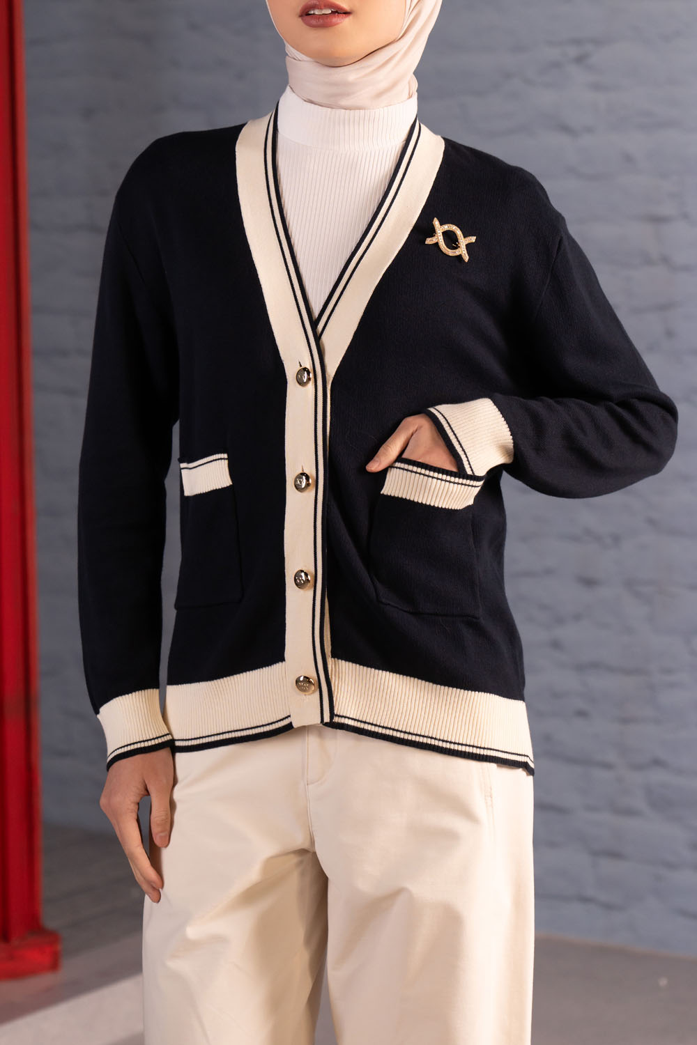 Verra Knit Cardigan Mood Indigo