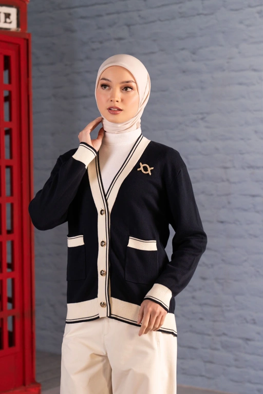 Image of Verra Knit Cardigan Mood Indigo