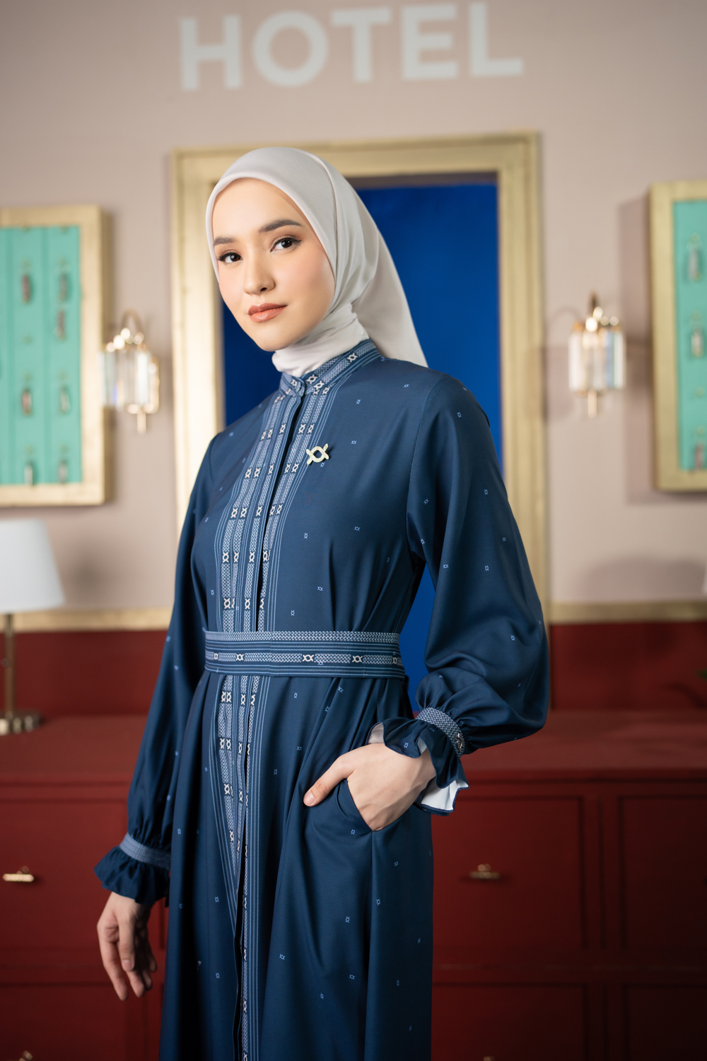 Jeanne Dress Deep Ocean