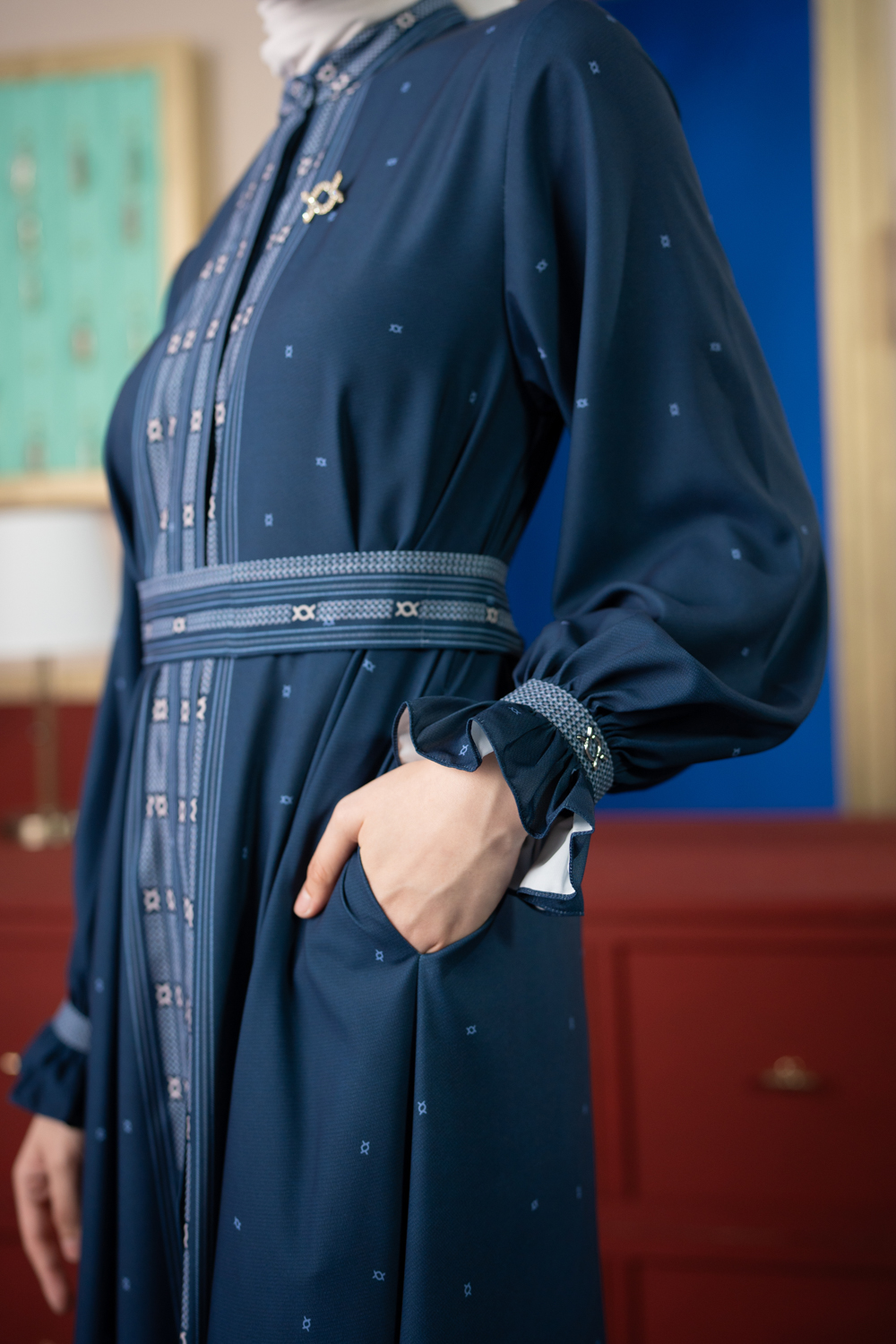 Jeanne Dress Deep Ocean