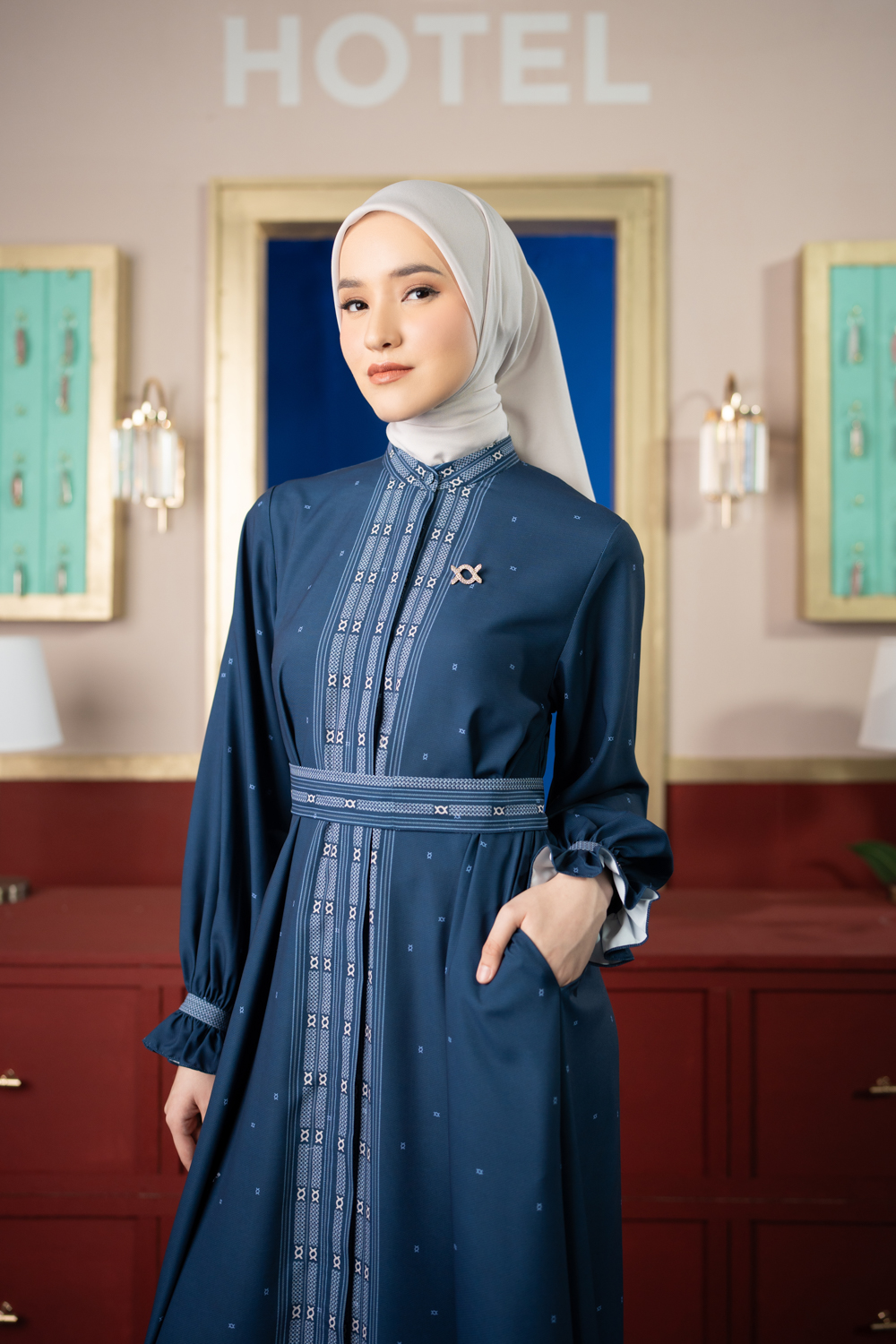 Jeanne Dress Deep Ocean