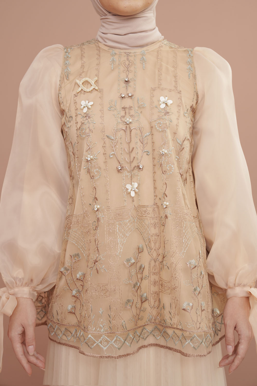 Lea Blouse Set (Minor) Sand Brown