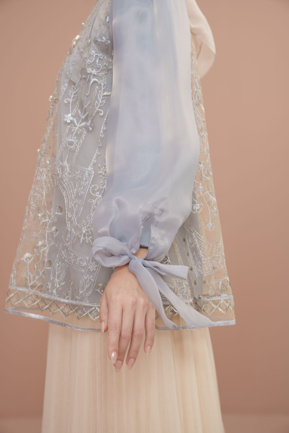 Lea Blouse Set (Minor)  Stone Blue