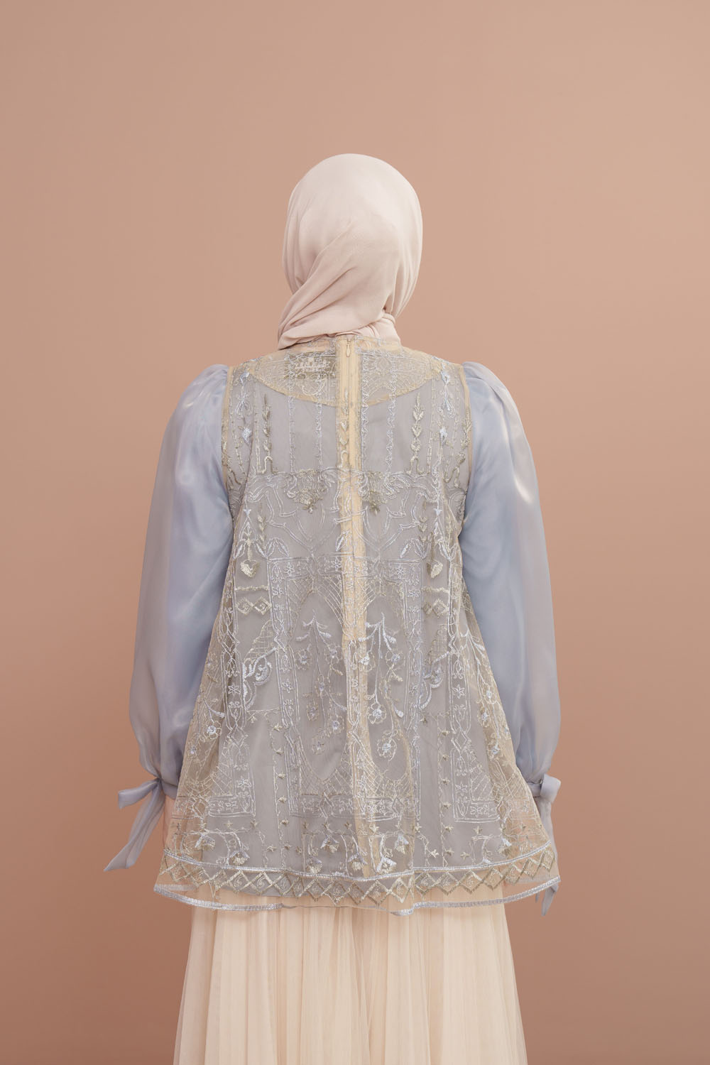 Lea Blouse Set (Minor)  Stone Blue