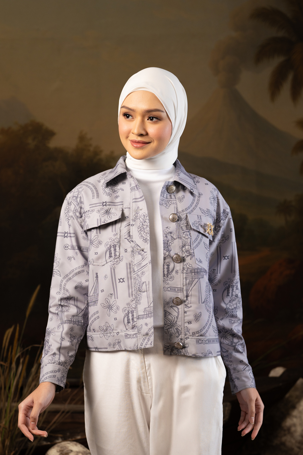 Seraya Jacket Griege Poplin
